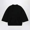 Fear of God Essentials Signature 90s-style knit 3/4-sleeve polo in black