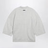 Fear of God Essentials Signature knit polo with 3/4 sleeves in mélange beige