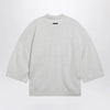 Fear of God Essentials Signature knit polo with 3/4 sleeves in mélange beige