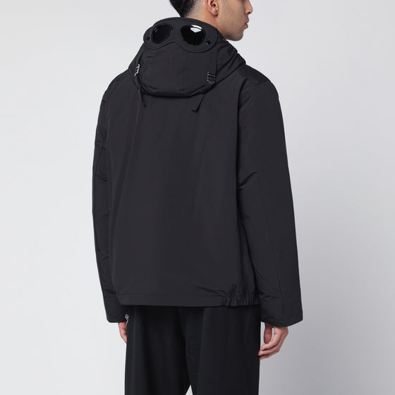 C.P. Company Black Goggle jacket in Micro-M&reg;