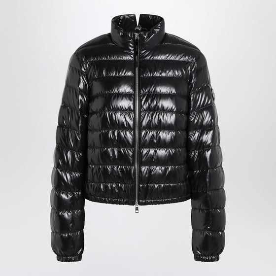 Moncler X Edward Enninful Black shiny nylon down jacket