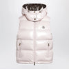 Moncler Niverolle short down vest in nylon, pink