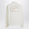 Moncler Genius White Satsuma shacket in canvas and nylon