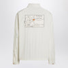 Moncler Genius White Satsuma shacket in canvas and nylon