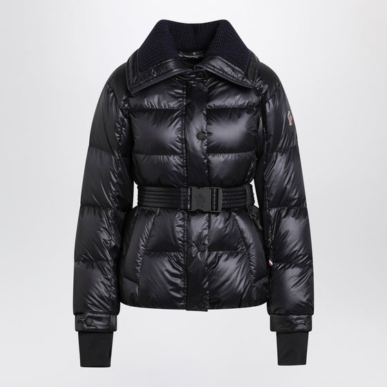 Moncler Grenoble Navy blue Bataillouse ski jacket with belt