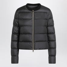  Moncler Black short zip-up puffer jacket