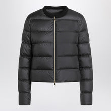  Moncler Black short zip-up puffer jacket