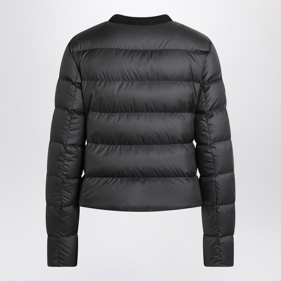 Moncler Black short zip-up puffer jacket