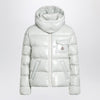 Moncler Andro short padded jacket with hood in mint