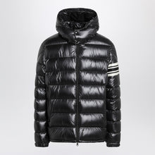  Moncler Black nylon laqué zip down jacket