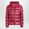 Moncler Glesse short padded jacket with hood in red