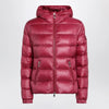 Moncler Glesse short padded jacket with hood in red