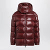 Moncler Dark red Maire down jacket in nylon laqué