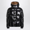 Moncler Black nylon laqué down jacket