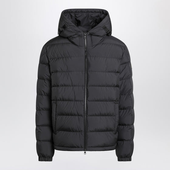 Moncler Black hooded down jacket