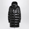 Moncler Grenoble Long glossy black down jacket