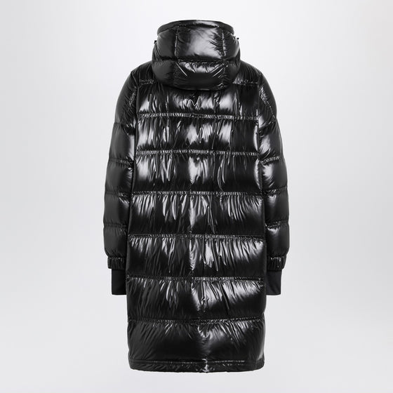 Moncler Grenoble Long glossy black down jacket