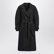  Moncler X Edward Enninful Black double-breasted trench coat with belt