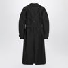 Moncler X Edward Enninful Black double-breasted trench coat with belt