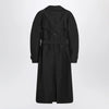 Moncler X Edward Enninful Black double-breasted trench coat with belt
