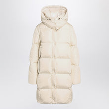  Moncler Litte long white quilted jacket