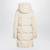 Moncler Litte long white quilted jacket