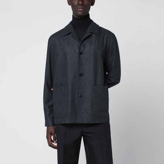 ZEGNA Grey wool overshirt