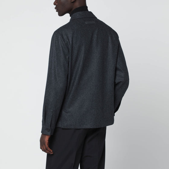 ZEGNA Grey wool overshirt