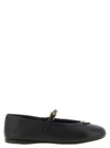 Prada Black Nappa Ballet Flats