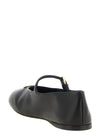 Prada Black Nappa Ballet Flats