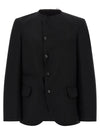 Comme Des Garcons Black Raw Cut Hem Blazer