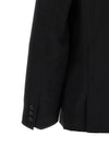 Comme Des Garcons Black Raw Cut Hem Blazer