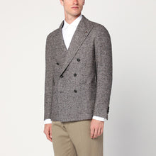  Tagliatore Beige patterned double-breasted jacket