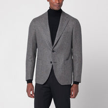  Tagliatore Beige/grey houndstooth jacket