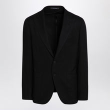  Tagliatore Black single-breasted jacket in wool