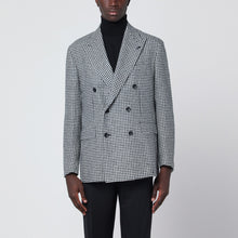  Tagliatore Black/white houndstooth double-breasted jacket