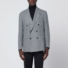  Tagliatore Black/white houndstooth double-breasted jacket