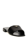 Prada Logo Leather Sandals