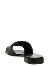 Prada Logo Leather Sandals