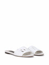 Dolce & Gabbana DG Logo Leather Flat Sandals