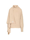 The Attico Roll Neck Scarf Sweater