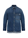 Givenchy Logo Patch Denim Shirt