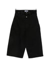 The Attico Denim Cotton Bermuda Shorts