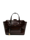 Hidesins Croc-Effect Top Handle Bag