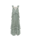Chloé Ruffled Silk-Mousseline Maxi Dress