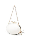 Self-Portrait Bow Satin Oval Clutch
