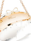 Self-Portrait Bow Satin Oval Clutch