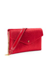 Elisabetta Franchi Crocodile-Effect Flap Clutch