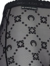 Marine Serre Mongram mesh flock tights