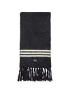 Y-3 3-Stripes Fringed Scarf